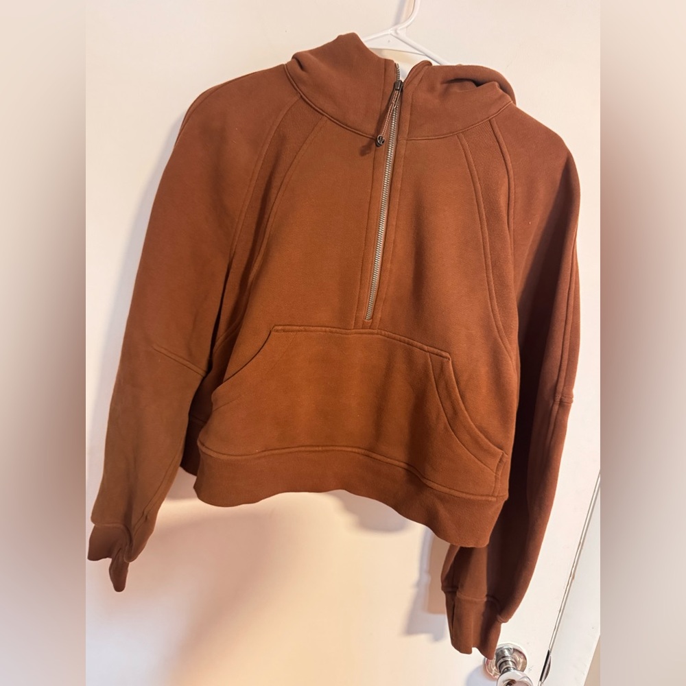 Lululemon half zip scuba hoodie Roasted Brown